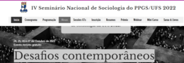 IV Seminário Nacional de Sociologia